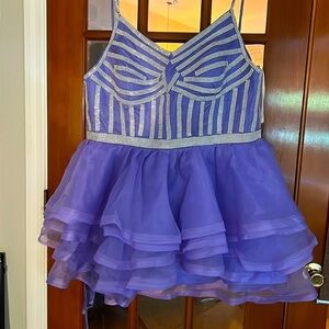 Woman’s lavender wedding dress short new 2XL